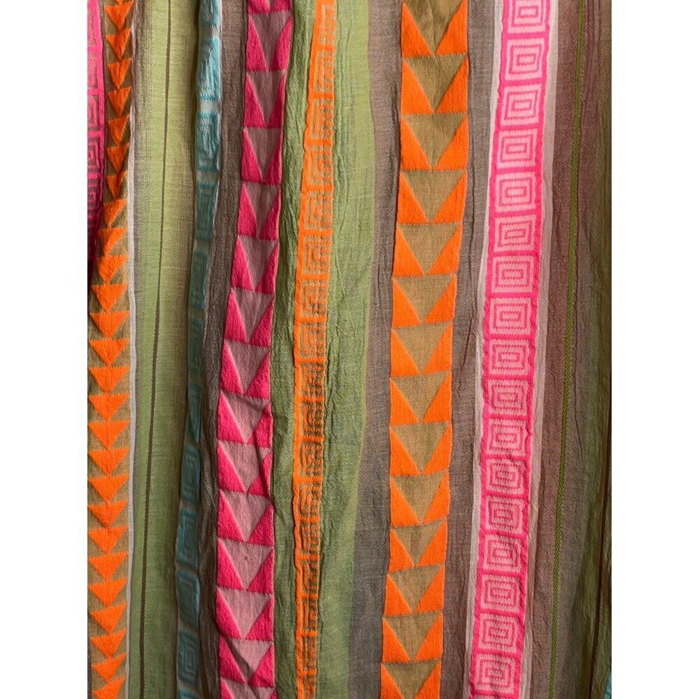 Anhropologie Devotion Twins Knot Front Midi Skirt Size S NEW Colorful - Picture 7 of 8